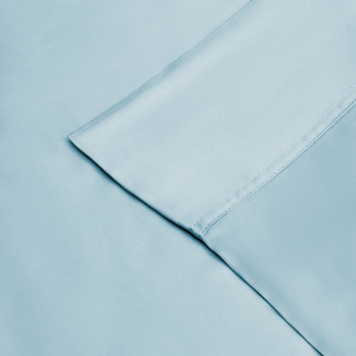 300 Thread Count Rayon From Bamboo Solid Deep Pocket Sheet Set - Light Blue