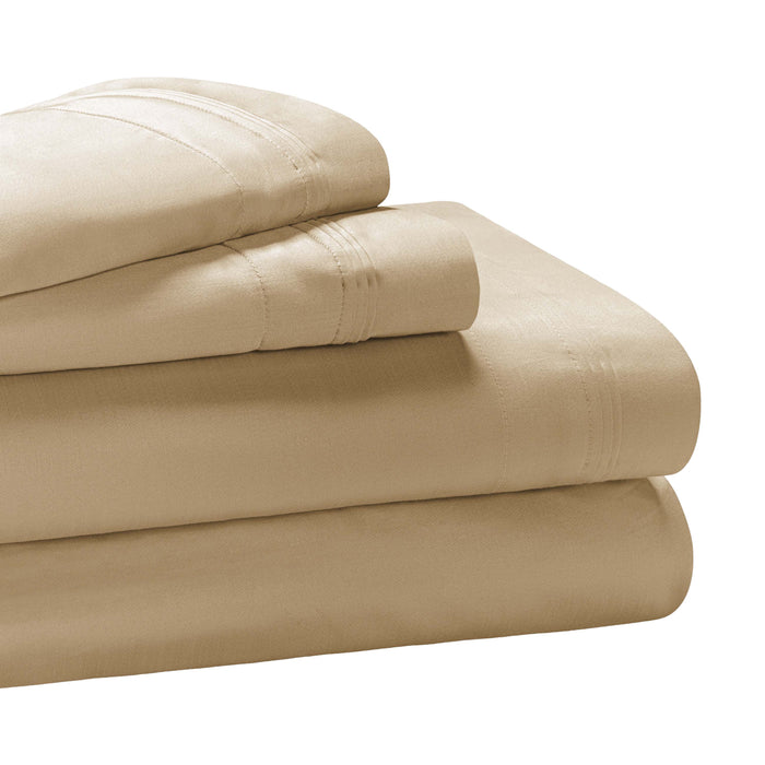 Egyptian Cotton 650 Thread Count Solid Deep Pocket Sheet Set - Linen