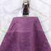 Basketweave Egyptian Cotton Solid 3 Piece Assorted Towel Set - Majestic Purple