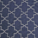 Embroidered Quatrefoil Semi Sheer 2 Piece Curtain Panel Set - Navy Blue