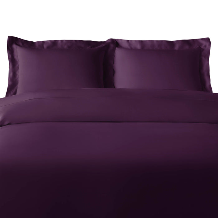 Rayon From Bamboo 300 Thread Count Solid Duvet Cover Set - Purple