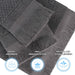 Rolla Cotton Geometric Jacquard Plush Soft Absorbent 12 Piece Towel Set - Gray