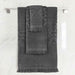 Rolla Cotton Geometric Jacquard Plush Soft Absorbent 3 Piece Towel Set - Gray