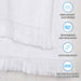 Rolla Cotton Geometric Jacquard Plush Soft Absorbent 6 Piece Towel Set - White