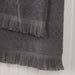 Rolla Cotton Geometric Jacquard Plush Absorbent Bath Sheet Set of 2 - Gray