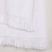 Rolla Cotton Geometric Jacquard Plush Absorbent Hand Towel Set of 6 - White