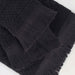 Rolla Cotton Geometric Jacquard Plush Face Towel Washcloth Set of 12 - Black