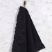 Rolla Cotton Geometric Jacquard Plush Soft Absorbent 3 Piece Towel Set - Black