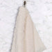 Rolla Cotton Geometric Jacquard Plush Soft Absorbent 3 Piece Towel Set - Ivory