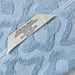 Rolla Cotton Geometric Jacquard Plush Soft Absorbent 6 Piece Towel Set - Blue