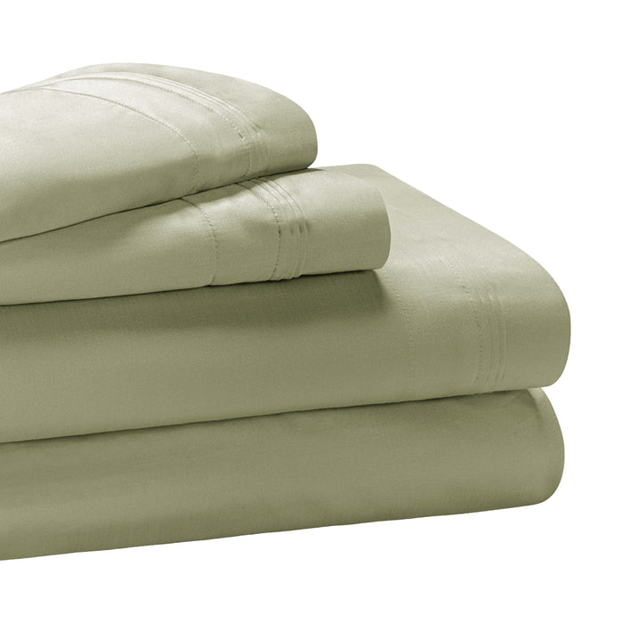 Egyptian Cotton 650 Thread Count Solid Deep Pocket Sheet Set - Sage