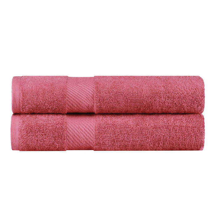Kendell Egyptian Cotton Medium Weight Solid Bath Towel Set of 2 - Sandy Rose