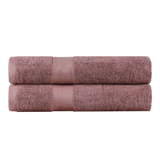 Kendell Egyptian Cotton Medium Weight Solid Bath Towel Set of 2 - Sedona