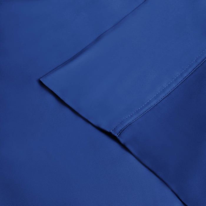300 Thread Count Rayon From Bamboo Solid Deep Pocket Sheet Set - Smoked Blue
