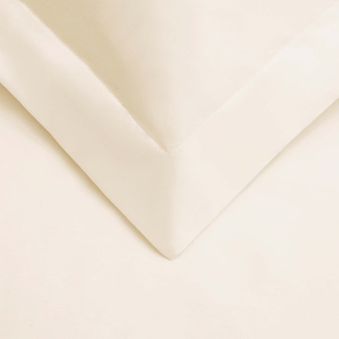 300 Thread Count Solid or Floral Cotton All Season Duvet Cover Set - Ivory