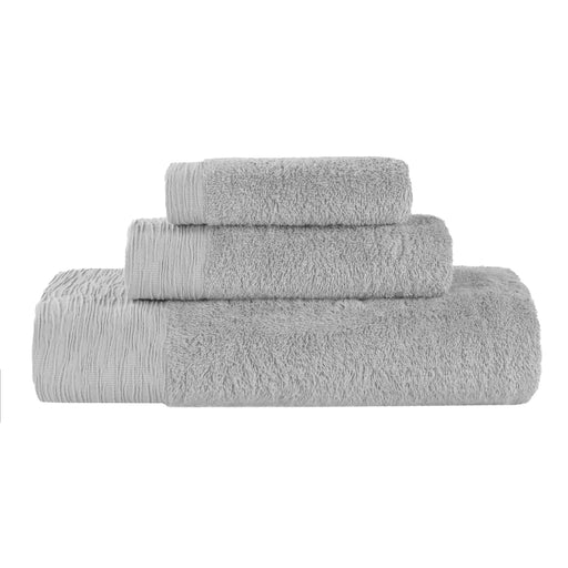Rayon from Bamboo Eco-Friendly Fluffy Soft Solid 3 Piece Towel Set - Platinum