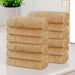 Rayon from Bamboo Eco-Friendly Solid Face Towel Washcloth Set of 12 - Gold