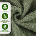 Rayon from Bamboo Eco-Friendly Fluffy Soft Solid Bath Towel Set of 3 - Green