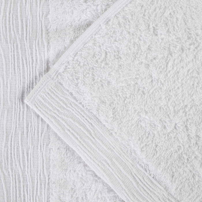 Rayon from Bamboo Eco-Friendly Fluffy Solid Hand Towel Set of 6 - White