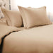1000 Thread Count Egyptian Cotton Solid Duvet Cover Set - Tan