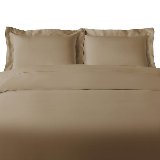 Rayon From Bamboo 300 Thread Count Solid Duvet Cover Set - Taupe