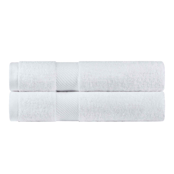 Kendell Egyptian Cotton Medium Weight Solid Bath Towel Set of 2 - White