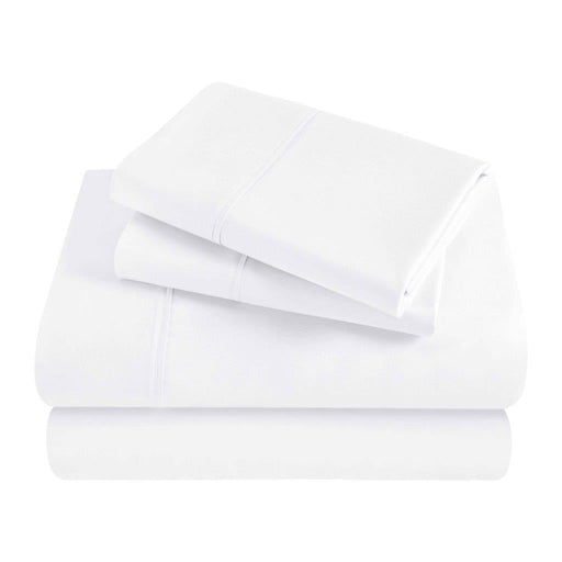Modal From Beechwood 400 Thread Count Solid Deep Pocket Bed Sheet Set - White