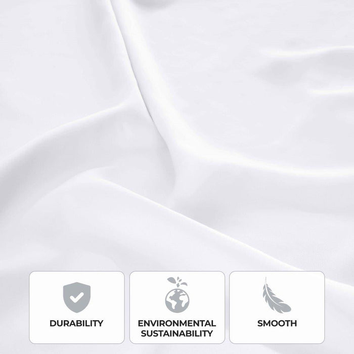 Modal From Beechwood 400 Thread Count Solid Deep Pocket Bed Sheet Set - White