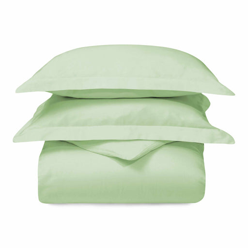 Atmos 100% Cotton Duvet Cover and Pillow Sham Set -Mint