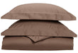 1000 Thread Count Cotton Rich Solid Duvet Cover Set - Taupe