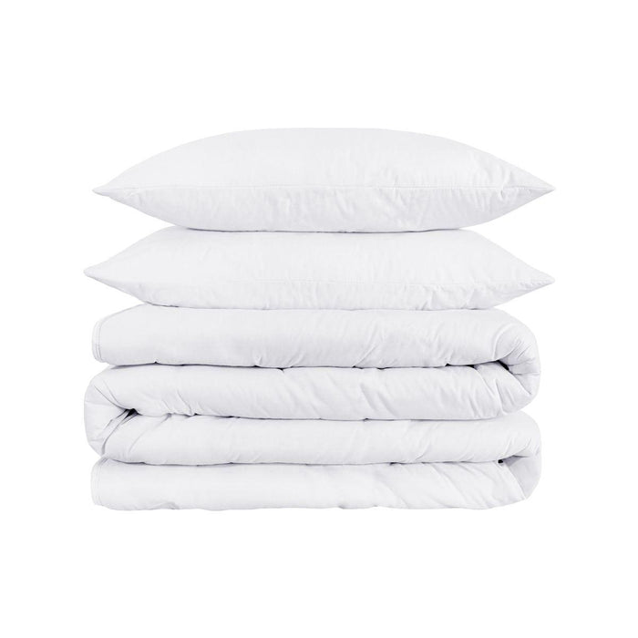 1200 Thread Count Egyptian Solid Cotton Duvet Cover Set - White