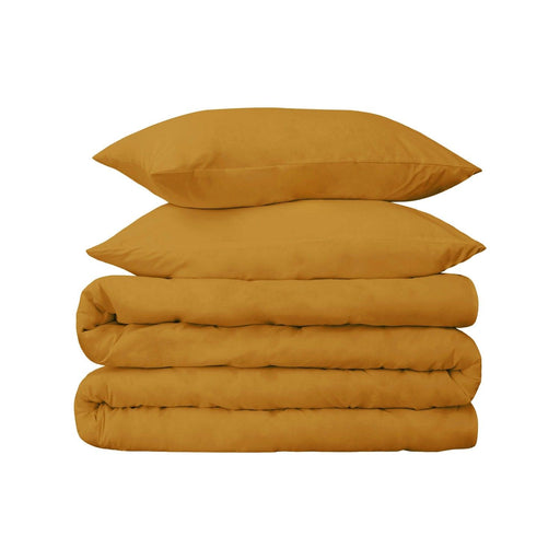 Egyptian Cotton 650 Thread Count Solid Duvet Cover Set - Maple Sugar