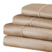 1500 Thread Count Cotton Marrow Stitched Deep Pocket Luxury Sheet Set - Taupe