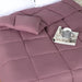 Brushed Microfiber Down Alternative Medium Weight Solid Comforter - Mauve