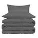 800 Thread Count Cotton Blend Solid Duvet Cover Set - Gray