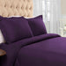Flannel Solid Duvet Cover and Pillow Sham Set - Purple