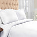 Flannel Solid Duvet Cover and Pillow Sham Set - White