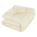 Brushed Microfiber Down Alternative Medium Weight Solid Comforter - Ivory