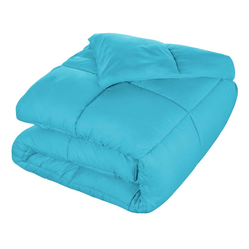 Brushed Microfiber Down Alternative Medium Weight Solid Comforter - Winter Blue