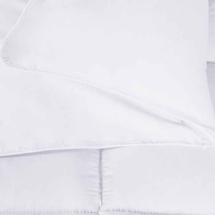 Brushed Microfiber Down Alternative Medium Weight Solid Comforter - White