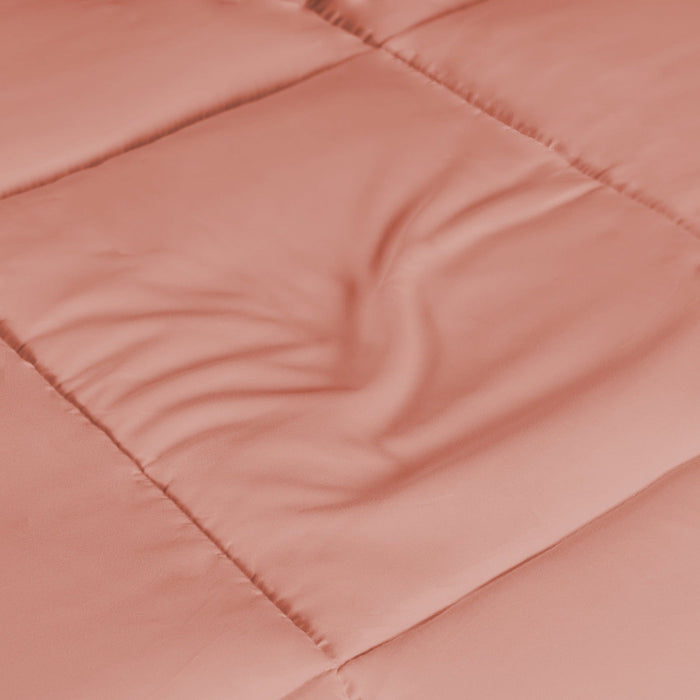 Brushed Microfiber Down Alternative Medium Weight Solid Comforter - Blush