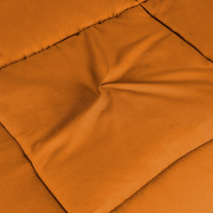 Brushed Microfiber Down Alternative Medium Weight Solid Comforter - Dusty Orange