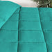 Brushed Microfiber Down Alternative Medium Weight Solid Comforter - Turquoise