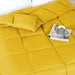 Brushed Microfiber Down Alternative Medium Weight Solid Comforter - Yellow