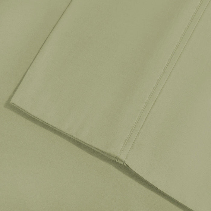 600 Thread Count Cotton Blend Solid Deep Pocket Sheet Set - Sage