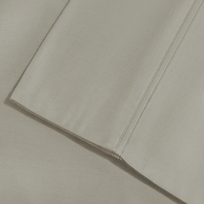 600 Thread Count Cotton Blend Solid Deep Pocket Sheet Set - Stone