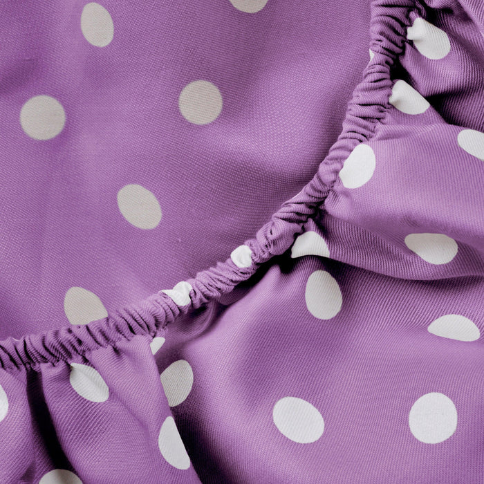 Polka Dot 600 Thread Count Cotton Blend Deep Pocket Sheet Set -  Lilac