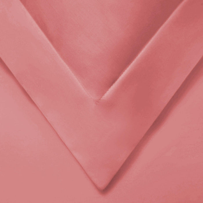600 Thread Count Cotton Blend Solid Duvet Cover Set - Blush