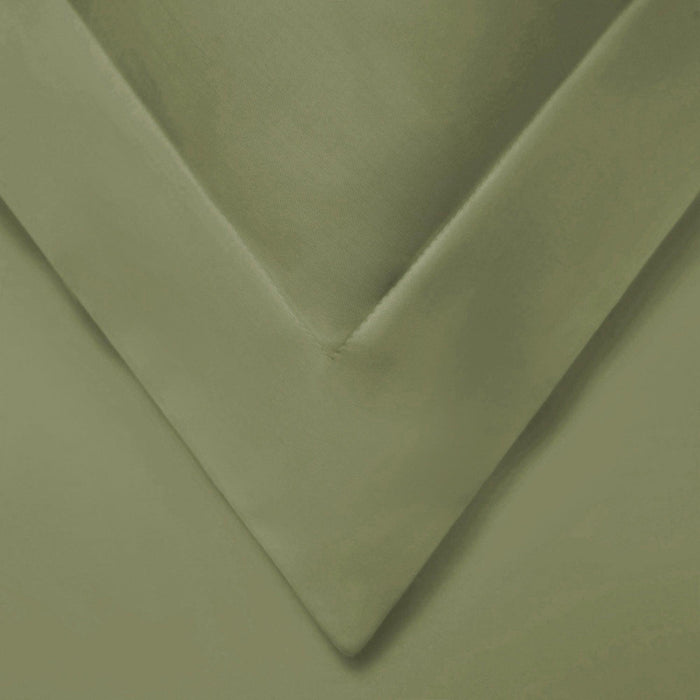600 Thread Count Cotton Blend Solid Duvet Cover Set - Sage
