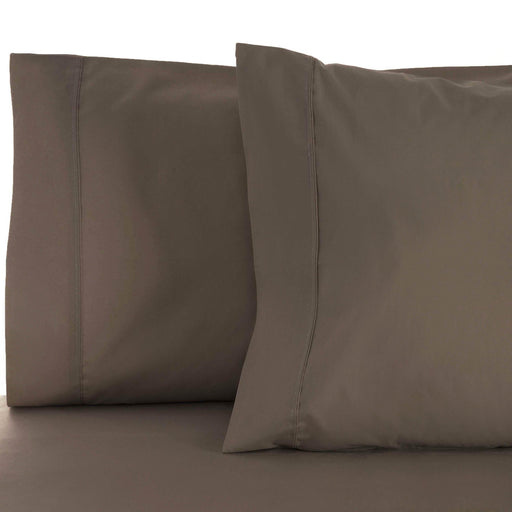600 Thread Count Cotton Blend Solid Pillowcase Set - Gray